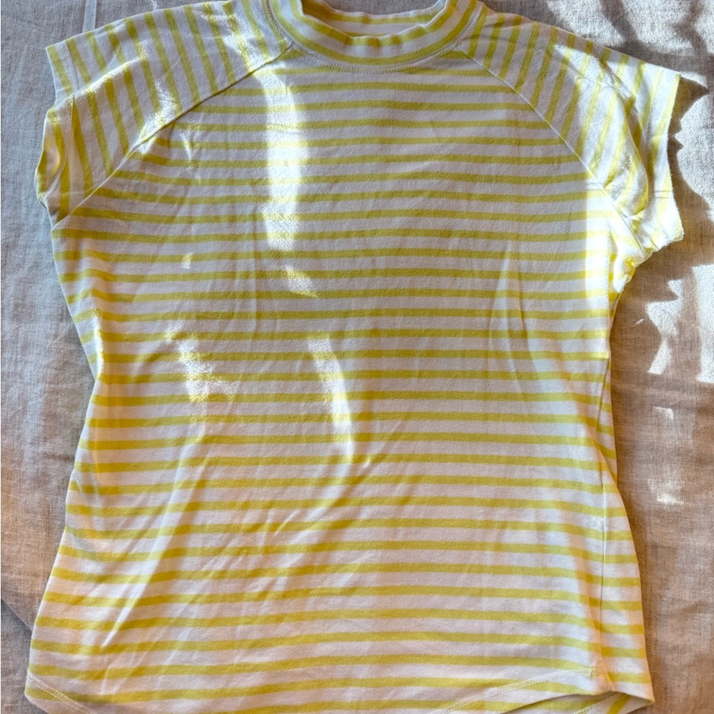 Pilcro Yellow Striped Women's Top